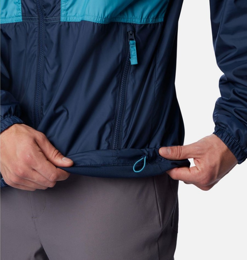 Columbia Flash Challenger Lined Men's Windbreaker Navy | QGOSUR-974