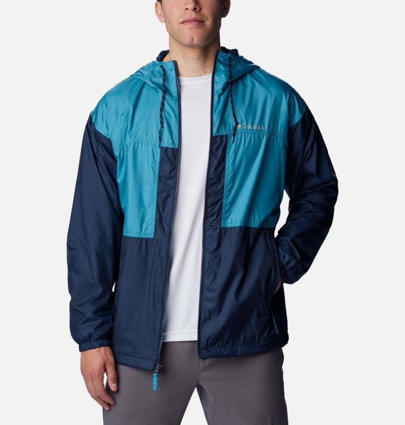 Columbia Flash Challenger Lined Men's Windbreaker Navy | QGOSUR-974