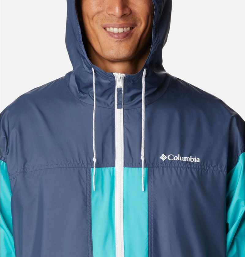 Columbia Flash Challenger Lined Men's Windbreaker Turquoise | ODPTLH-432