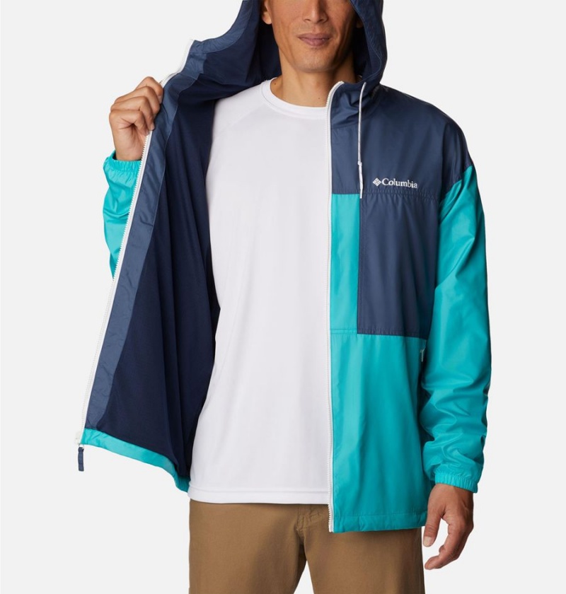 Columbia Flash Challenger Lined Men's Windbreaker Turquoise | ODPTLH-432