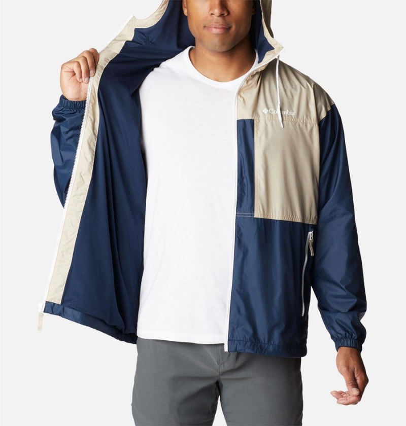 Columbia Flash Challenger Lined Men's Windbreaker Navy | BZYSMD-137