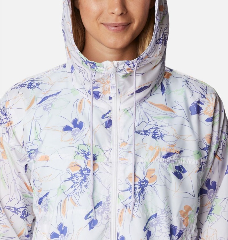 Columbia Flash Challenger Novelty Jacket Women's Windbreaker White | YTLSKO-678