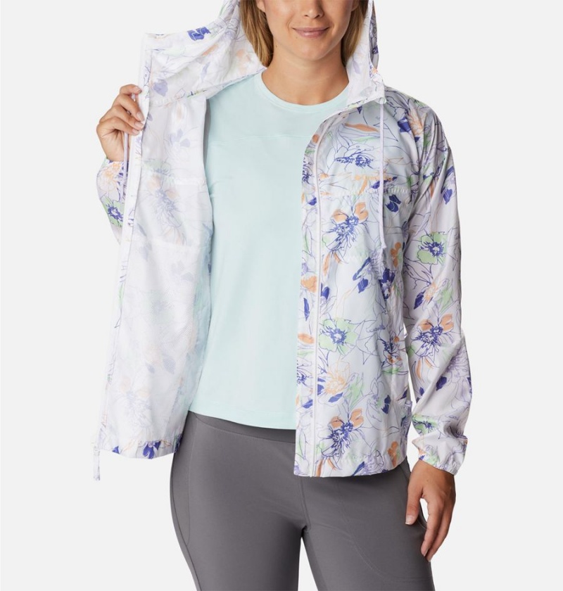 Columbia Flash Challenger Novelty Jacket Women's Windbreaker White | YTLSKO-678