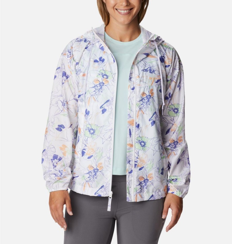 Columbia Flash Challenger Novelty Jacket Women's Windbreaker White | YTLSKO-678