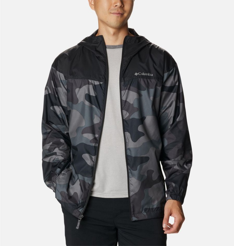 Columbia Flash Challenger Novelty Jacket Men's Windbreaker Black | HNZAOX-250