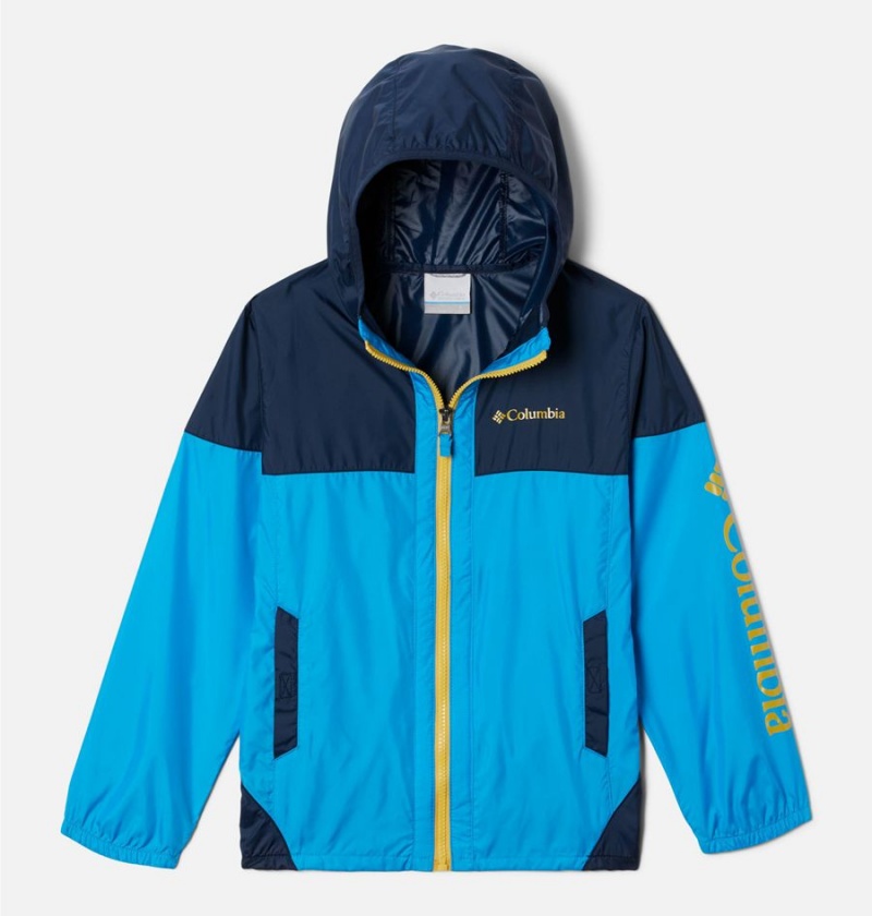 Columbia Flash Challenger Windbreaker Kids\' Jacket Blue | KCJMNA-482
