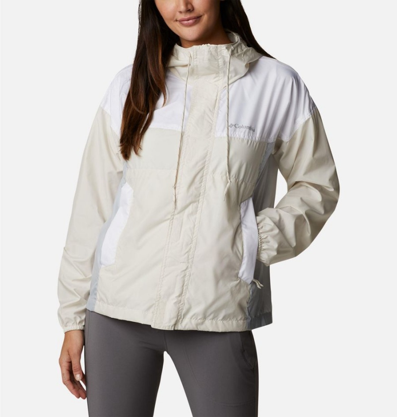 Columbia Flash Challenger Women\'s Windbreaker White | GLORYP-326
