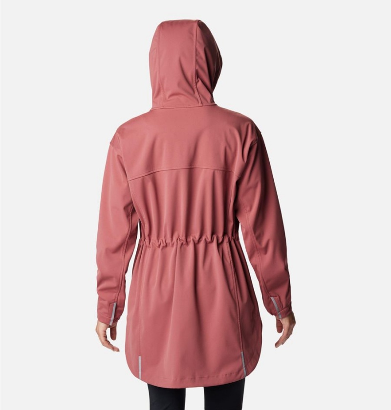 Columbia Flora Park Women's Softshell Jackets Coral | KWCATU-641