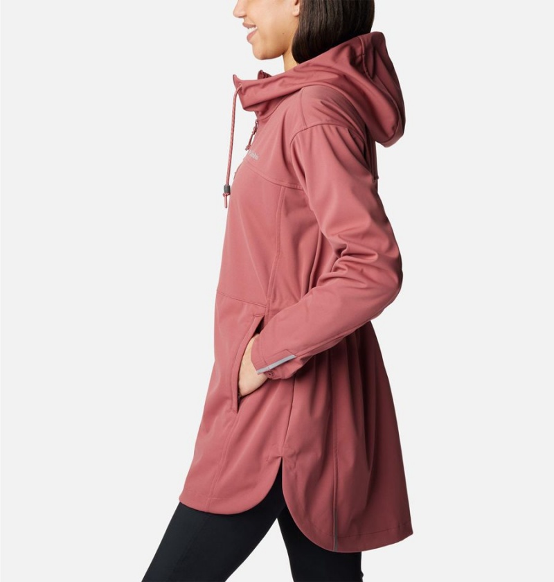 Columbia Flora Park Women's Softshell Jackets Coral | KWCATU-641