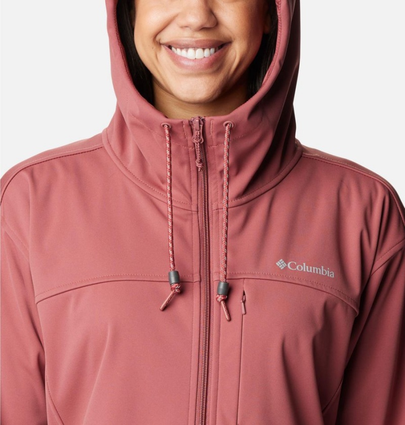 Columbia Flora Park Women's Softshell Jackets Coral | KWCATU-641