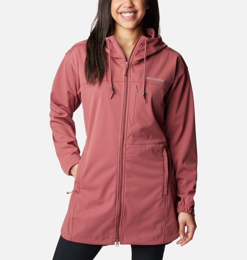 Columbia Flora Park Women\'s Softshell Jackets Coral | KWCATU-641