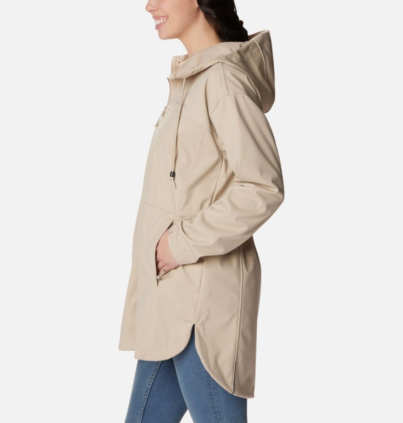 Columbia Flora Park Women's Softshell Jackets Khaki | AKVZUB-854