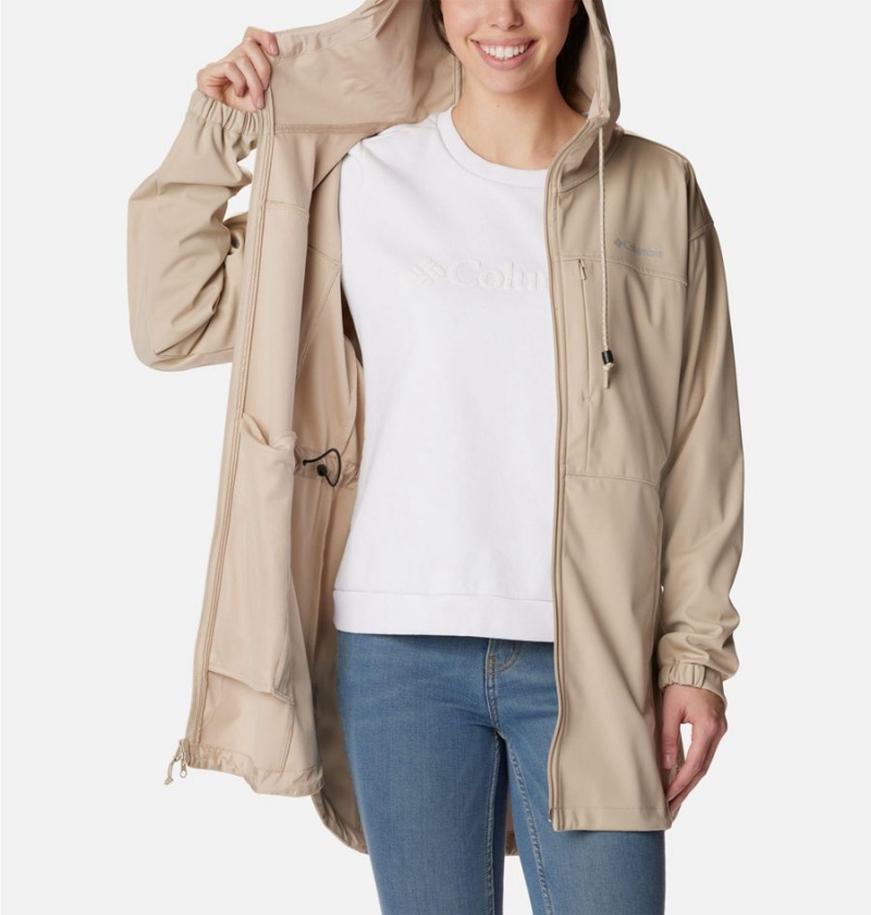 Columbia Flora Park Women's Softshell Jackets Khaki | AKVZUB-854