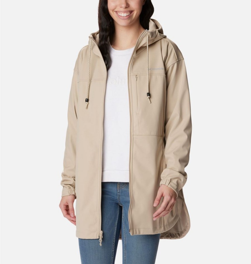 Columbia Flora Park Women's Softshell Jackets Khaki | AKVZUB-854
