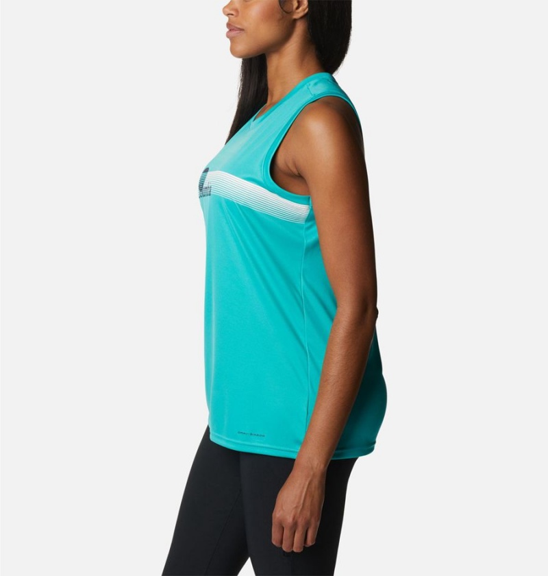 Columbia Fork Stream Graphic Women's Tank Top Turquoise | JQCHOK-360
