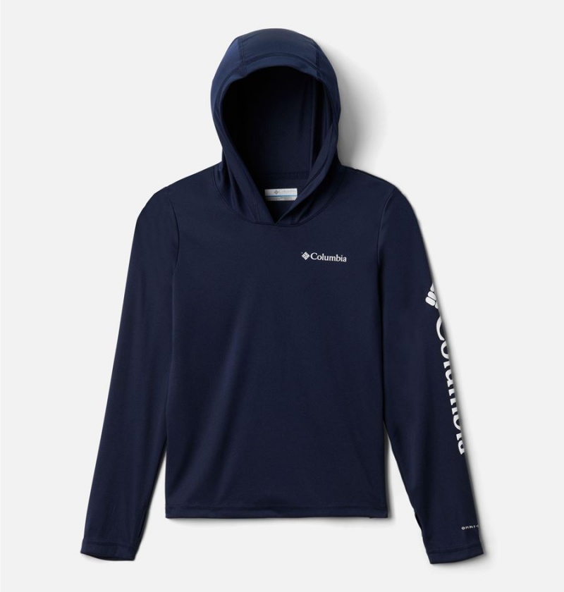 Columbia Fork Stream Kids\' Hoodie Navy | EIHNRO-627