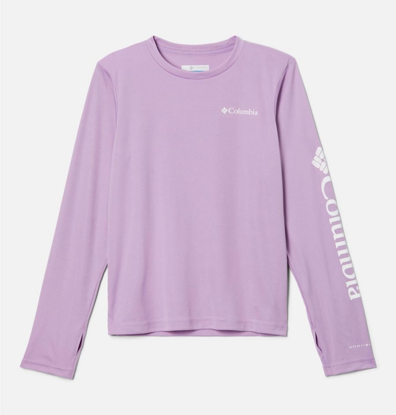 Columbia Fork Stream Long Sleeve Kids\' T-Shirt Purple | QFTIUB-912