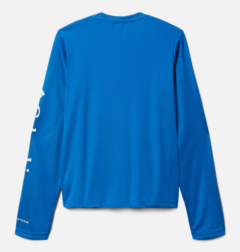 Columbia Fork Stream Long Sleeve Kids' T-Shirt Blue | YPTCFB-974
