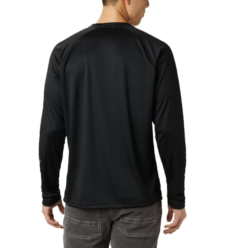 Columbia Fork Stream Long Sleeve Men's T-Shirt Black | CIYLTZ-430