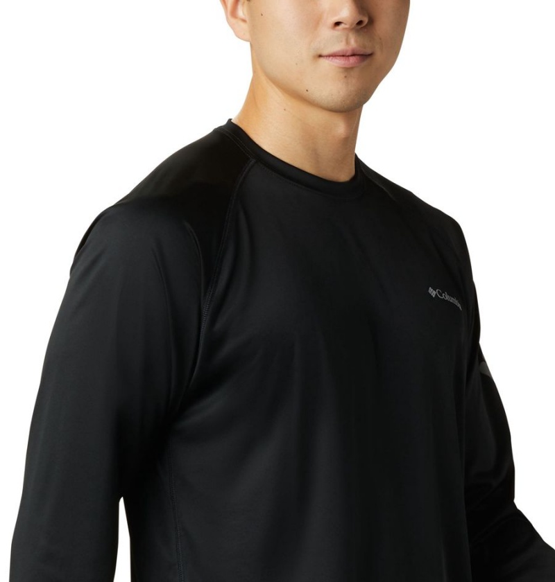 Columbia Fork Stream Long Sleeve Men's T-Shirt Black | CIYLTZ-430