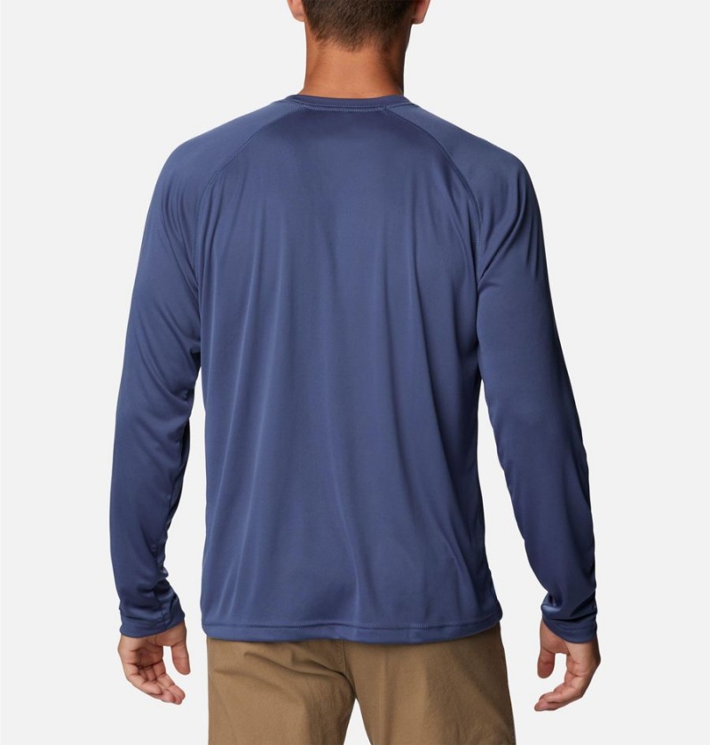 Columbia Fork Stream Long Sleeve Men's T-Shirt Blue | ZDENJA-028