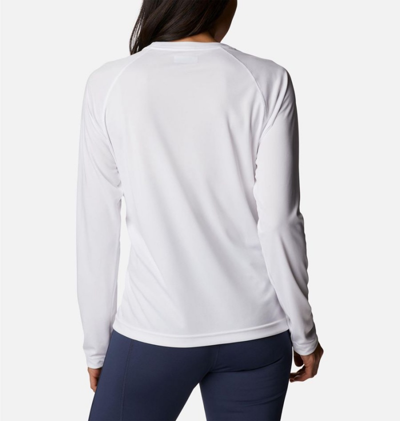 Columbia Fork Stream Long Sleeve Women's T-Shirt White | WMKFXQ-209