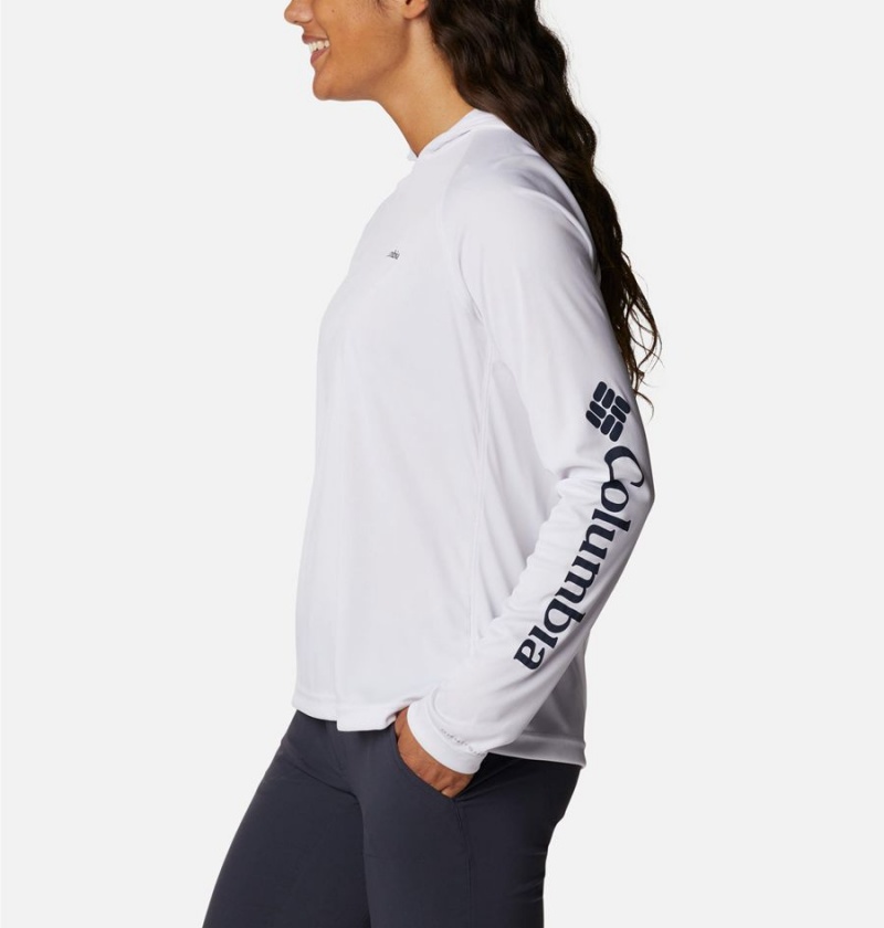 Columbia Fork Stream Long Sleeve Women's Hoodie White | CKXDTM-580