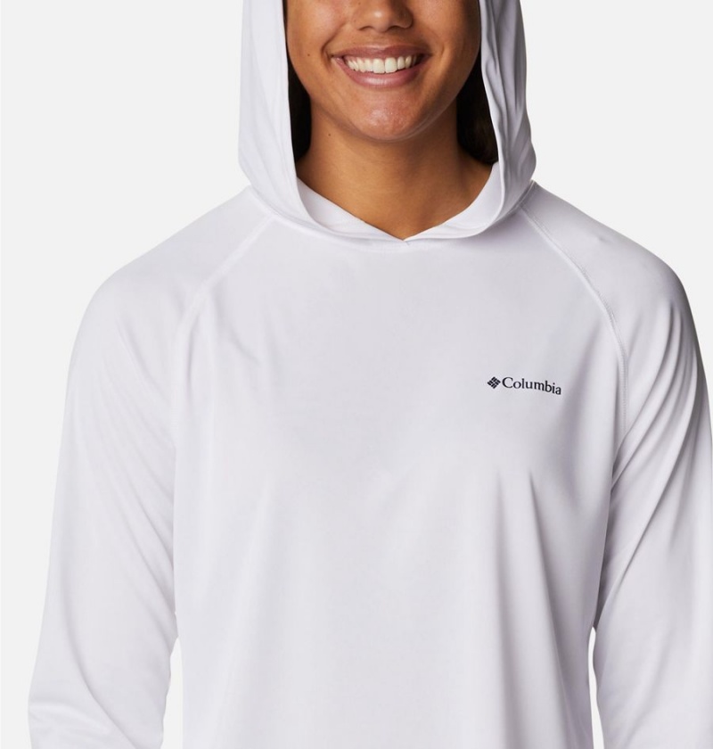 Columbia Fork Stream Long Sleeve Women's Hoodie White | CKXDTM-580