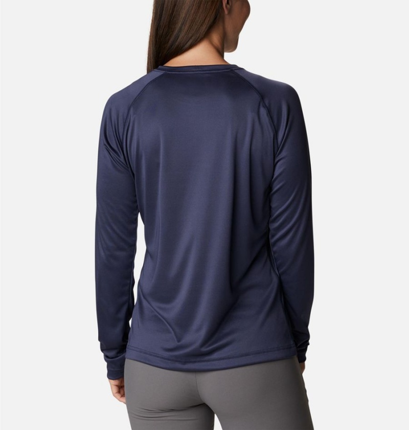 Columbia Fork Stream Long Sleeve Women's T-Shirt Navy | WMXKRN-530
