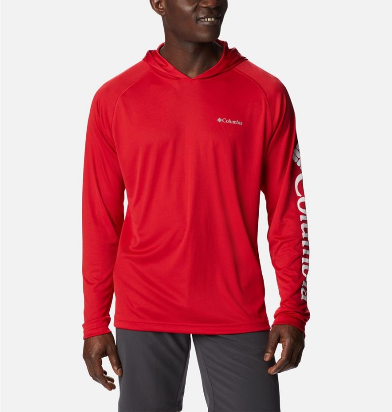 Columbia Fork Stream Men\'s Hoodie Red | FCRGSK-357
