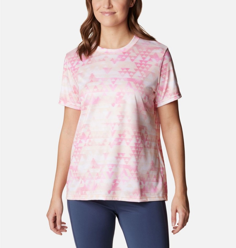Columbia Fork Stream Women\'s T-Shirt Pink | RDJZSF-748