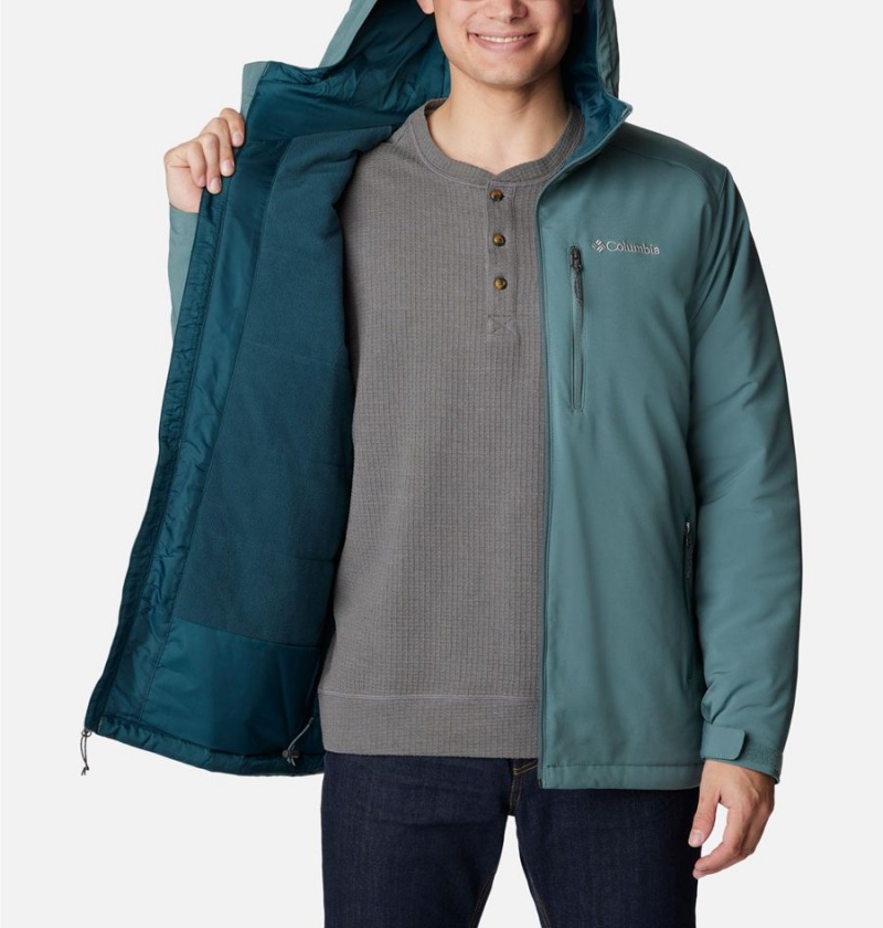 Columbia Gate Racer Softshell Insulated Men's Puffer Jacket Blue | JBRPLO-537