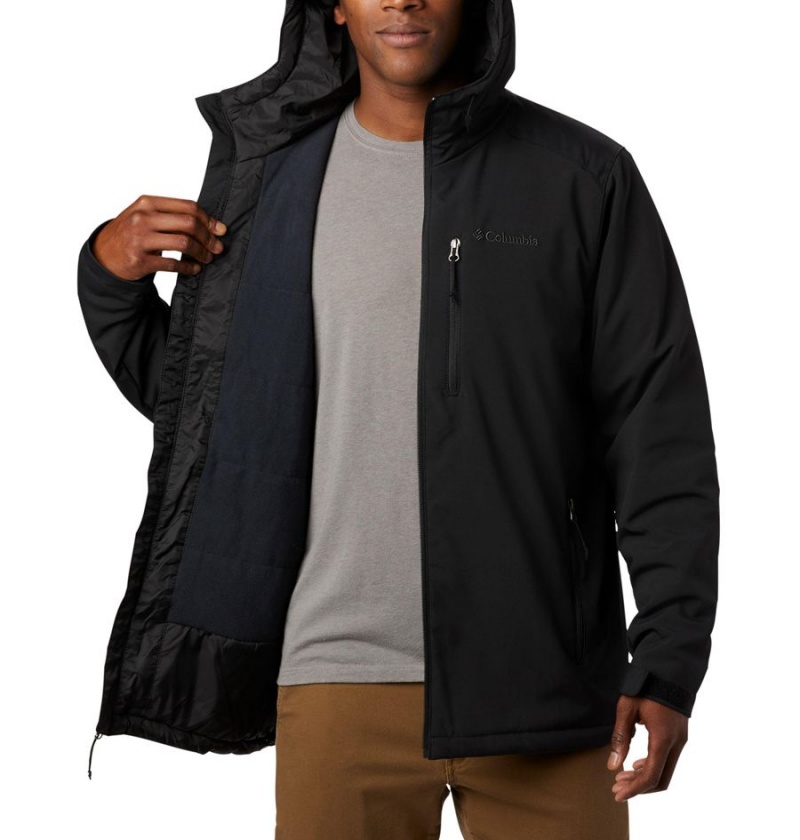 Columbia Gate Racer Softshell Insulated Men's Puffer Jacket Black | GTQBRK-125
