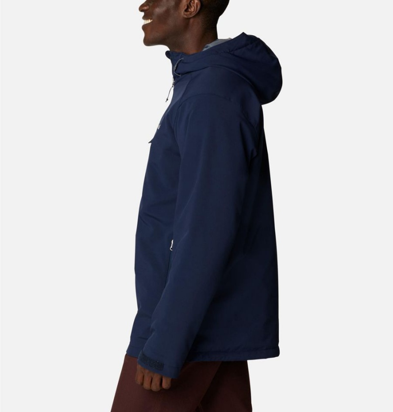 Columbia Gate Racer Softshell Insulated Men's Puffer Jacket Navy | IXRMPF-720