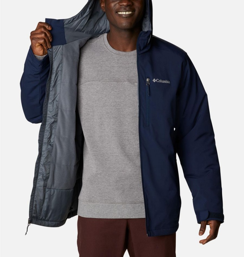 Columbia Gate Racer Softshell Insulated Men's Puffer Jacket Navy | IXRMPF-720