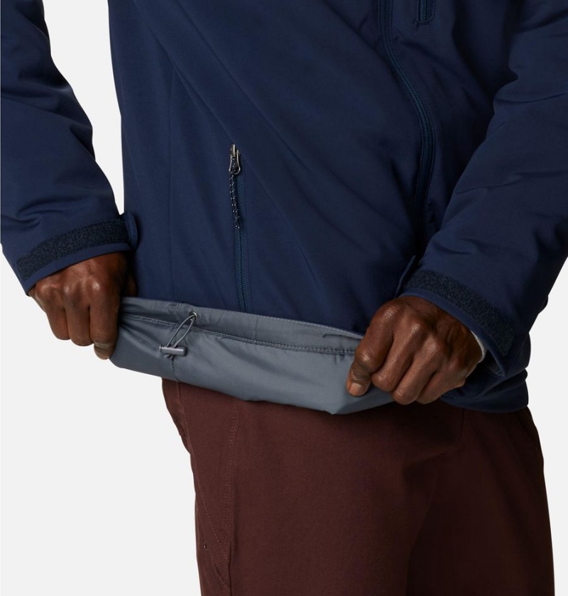 Columbia Gate Racer Softshell Insulated Men's Puffer Jacket Navy | IXRMPF-720
