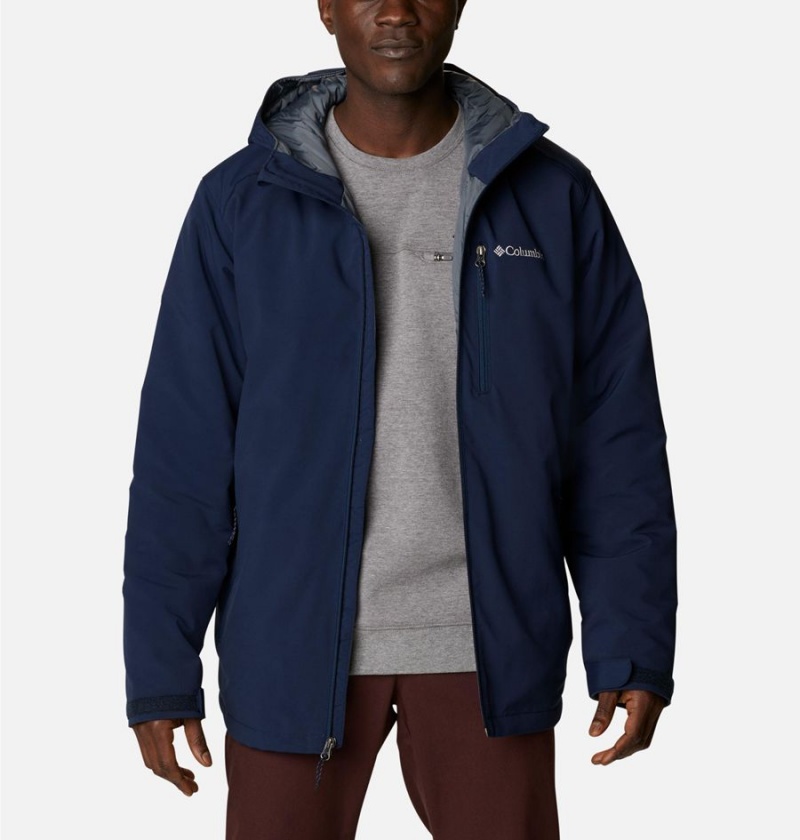 Columbia Gate Racer Softshell Insulated Men\'s Puffer Jacket Navy | IXRMPF-720
