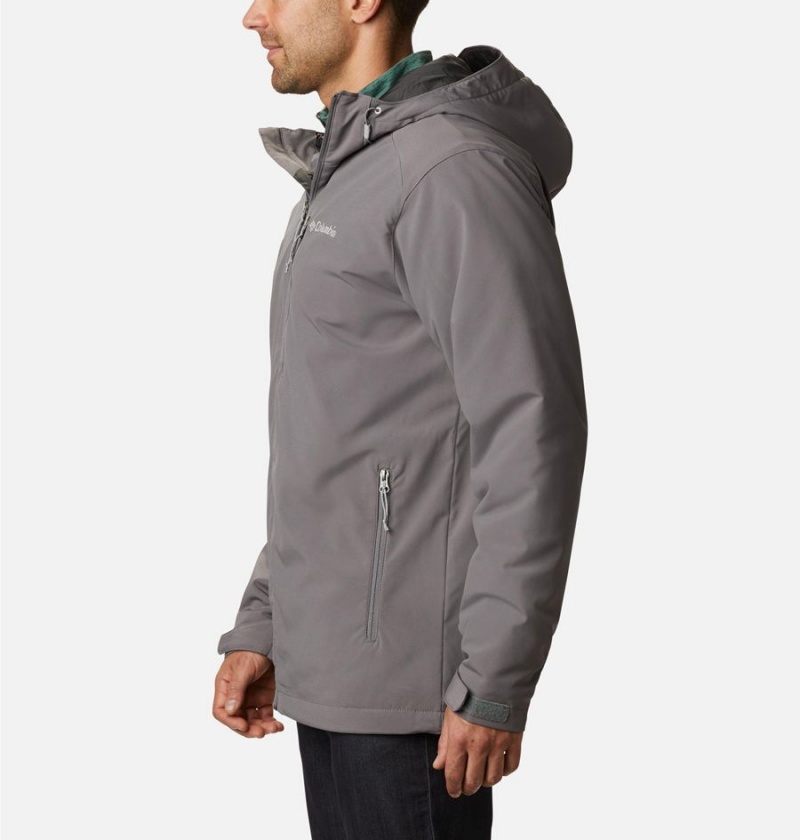Columbia Gate Racer Softshell Insulated Men's Puffer Jacket Grey | ZBHWGX-246
