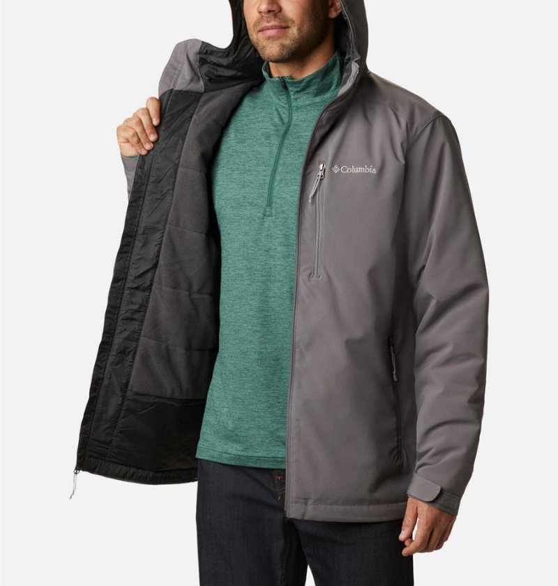 Columbia Gate Racer Softshell Insulated Men's Puffer Jacket Grey | ZBHWGX-246