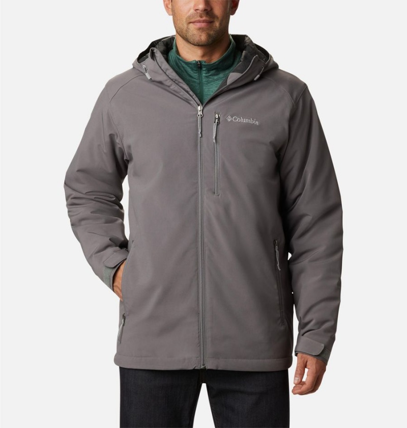Columbia Gate Racer Softshell Insulated Men\'s Puffer Jacket Grey | ZBHWGX-246