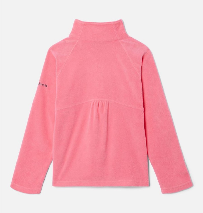 Columbia Glacial 1/4 Zip Pullover Kids' Fleece Pink | OSDMWY-601