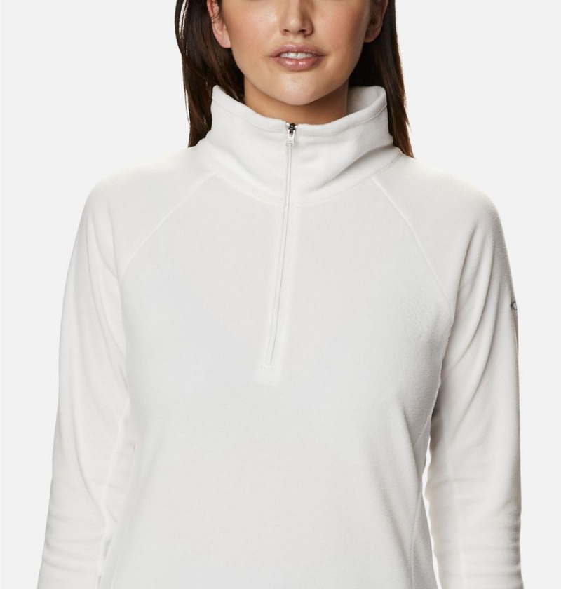 Columbia Glacial IV Half Zip Fleece Women's Pullover White | DZPTHV-370