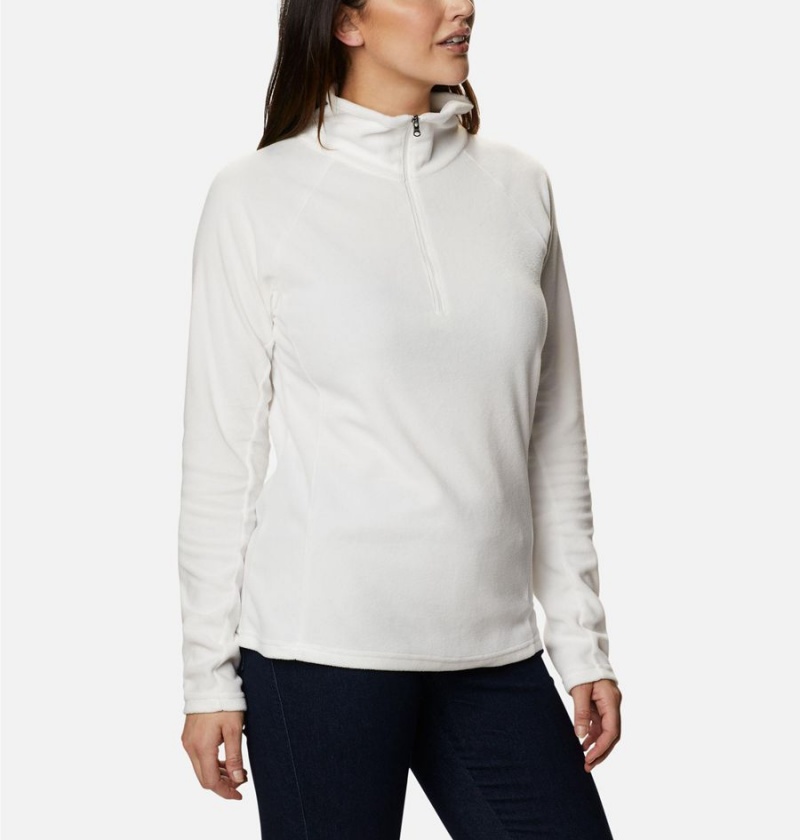 Columbia Glacial IV Half Zip Fleece Women's Pullover White | DZPTHV-370