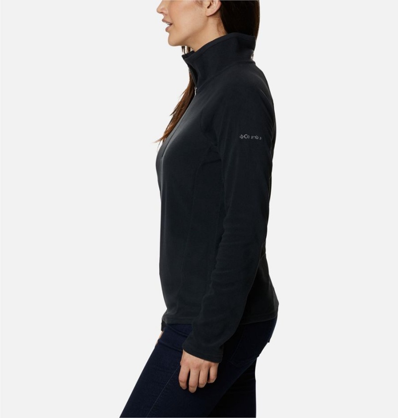 Columbia Glacial IV Half Zip Fleece Women's Pullover Black | LMYQCD-437