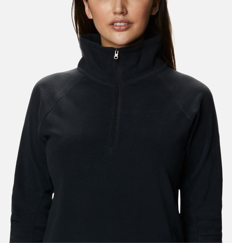 Columbia Glacial IV Half Zip Fleece Women's Pullover Black | LMYQCD-437