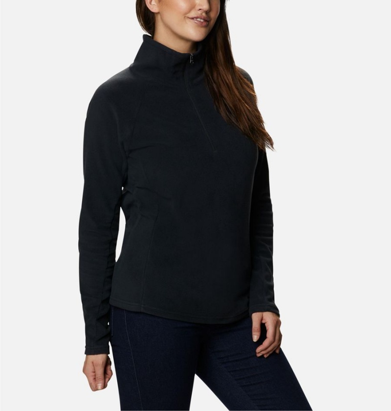 Columbia Glacial IV Half Zip Fleece Women's Pullover Black | LMYQCD-437