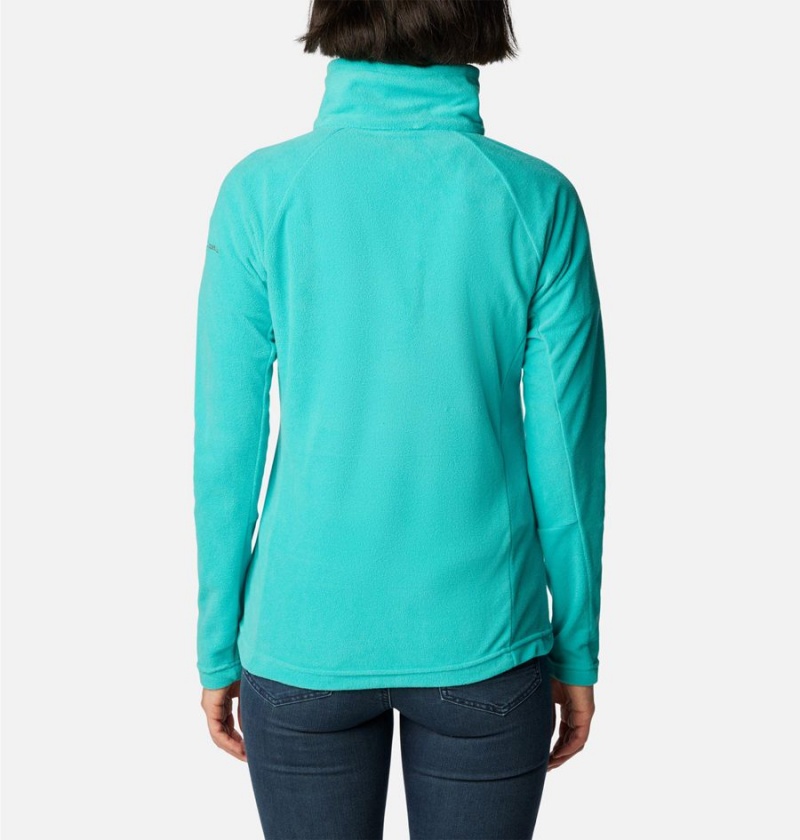 Columbia Glacial IV Half Zip Fleece Women's Pullover Turquoise | LZVKGB-069