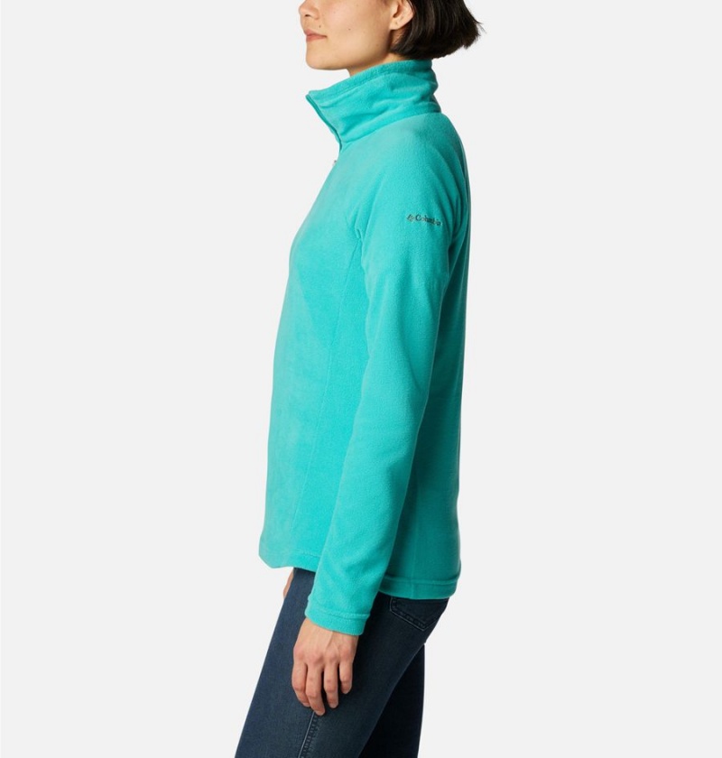 Columbia Glacial IV Half Zip Fleece Women's Pullover Turquoise | LZVKGB-069