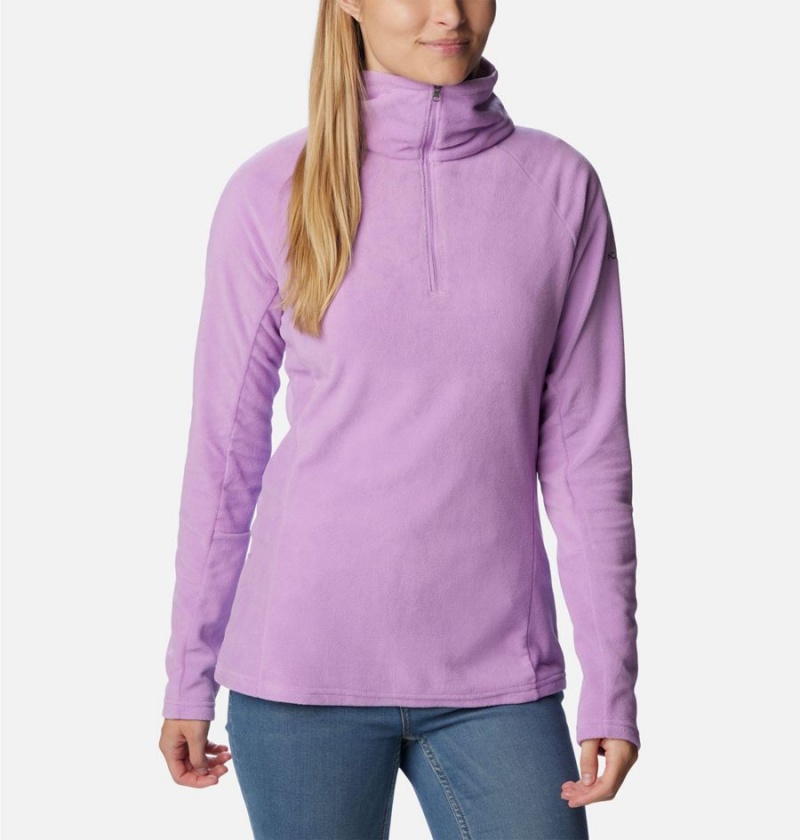 Columbia Glacial IV Half Zip Fleece Women's Pullover Purple | VQFAZH-468