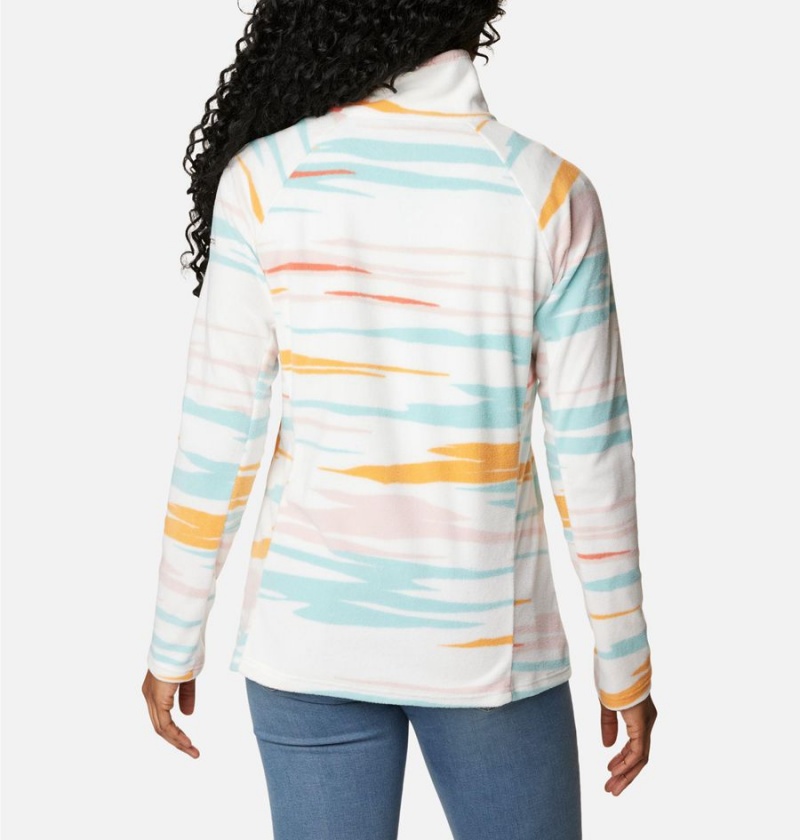 Columbia Glacial IV Print Half Zip Women's Pullover White | MCFOTI-280
